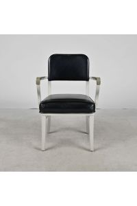 Steelcase Tanker Conversation/Side Chair Black Vinyl with Arms