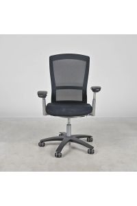 Knoll Office Chair Black Fabric Adjustable with Arms with Wheels