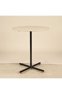Steelcase Bar Height Café/Bistro Table, Light Gray Laminate, Round, 36" x 36" x 42.5"