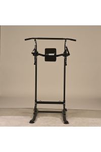 VIVOHOME Pull-Up & Dip Station, Black Metal, 40" x 40" x 61"