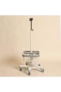 Verathon Compact Roll Stand White Adjustable Equipment Cart