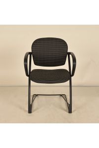 Steelcase Ally Conversation Chair Pattern Fabric Black with Arms