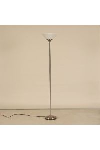 Floor Lamp Silver Metal Fluorescent 71"