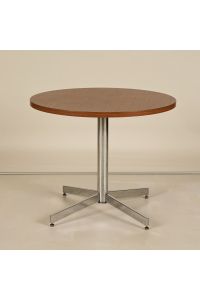 Cafe/Bistro Table Dark Wood Colored Laminate Round 36"X36"x29.5"