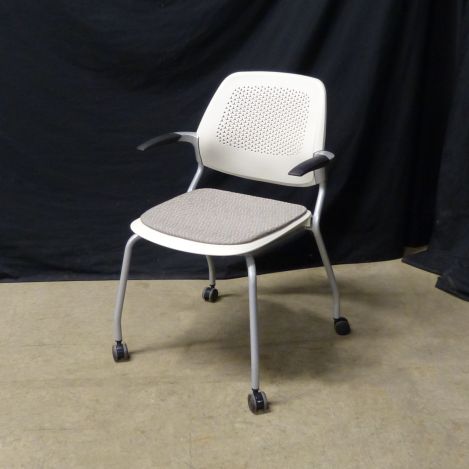 Allsteel-Inspire-Conversation/Side-Chair-Gray-Pattern-Fabric-With-Arms ...