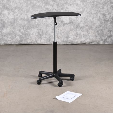 NAN-JN-2792-GG-Rolling-Tablet/Phone-Stand-Black-Laminate-1-Shelf-Swivel ...