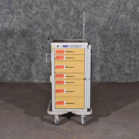 Armstrong-Medical-A-SMART-Cart-Mobile-Medical-Storage-Yellow