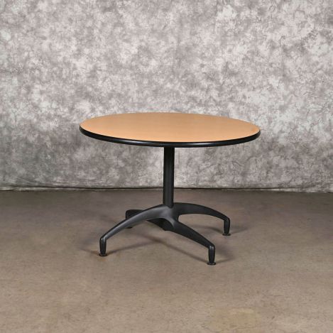 Vecta Train Table Vecta-Au-Lait-Cafe/Bistro-Table-Light-Wood-Colored-Laminate-Round-42 ...