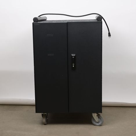 Plug Way Cart EarthWalk-Charging-Cart-Black-Metal-11-Shelves-Swivel-Wheels-with ...