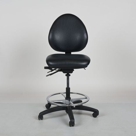 ErgoGenesis-BodyBilt-Z706-(Stool)-Office-Chair-Black-Vinyl-Adjustable ...