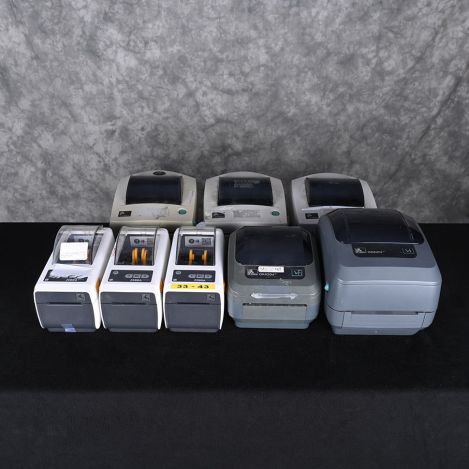 Zebra Label Printer Types Lot-of-8-Various-Zebra-Label-Printers