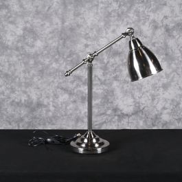 Ikea-Barometer-Table-Lamp-Silver-Colored-Metal-Fluorescent