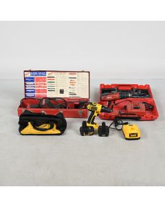 Milwaukee, DeWalt & Hilti Tool Lot w/ Chargers & Batteries, For Parts/Repair