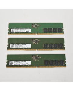 Lot of 3 Micron 16GB 1Rx8 PC5-4800B-UA0-1010-XT DDR4 ECC RDIMM Memory Modules