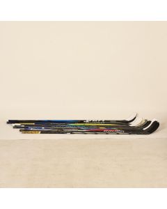 Lot of 10 Bauer Left Handed Hockey Sticks Various Models