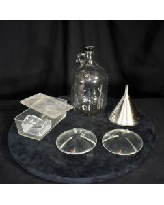Five (5) Various Glassware & Metal Items