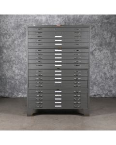 Vintage Twenty (20) Drawer Hamilton Flat File Storage Cabinet