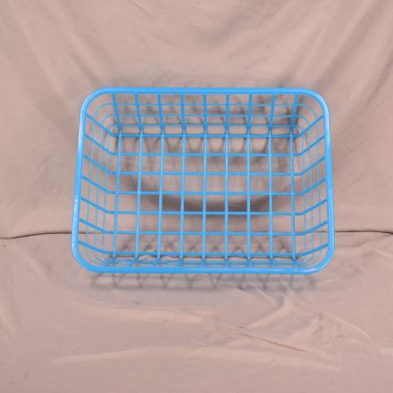 Basket Blue Plastic With Handles 11"x3.5"x15"