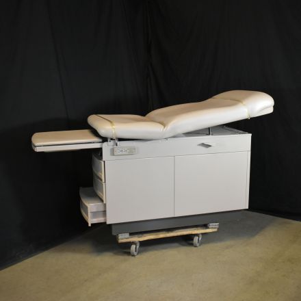 Ritter 304 Manual Exam Table Brown Adjustable Fixed 300 lb. Capacity 27"x58"