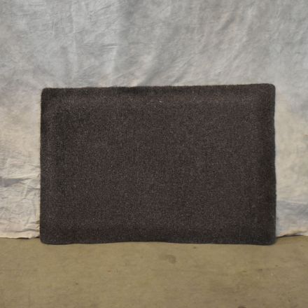 Commercial Floor Mat Gray Synthetic Blend Rectangle Low Pile 34"x23"