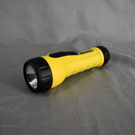 Westward Flashlight Yellow Plastic Incandescent Battery