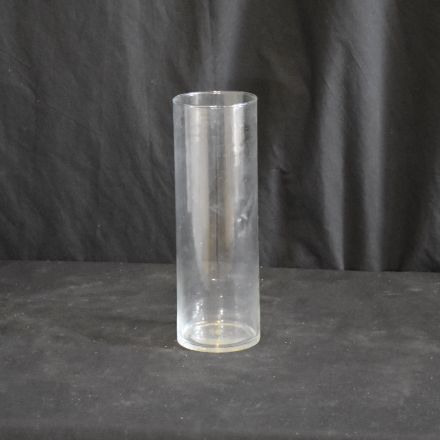 Cylinder Vase Clear Glass 4"x12"