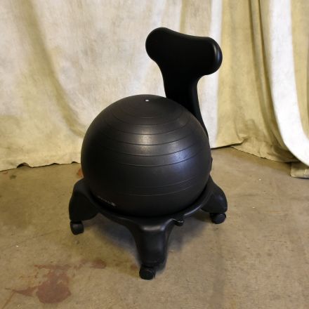 Gaiam Ball Chair Black Colored Plastic with Wheels