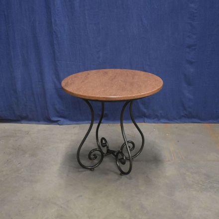 Charleston Forge End Table Brown Composite Round 25"x25"x24"