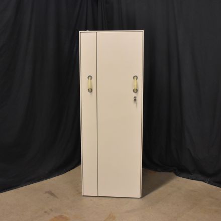 Steelcase Beige Colored Metal 3 Drawers 2 Shelf Cabinet Lockable Includes Key 24"x24"x68"