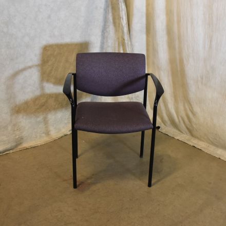 Steelcase Player Stacking Chair 5A10 Eggplant Fabric with Arms