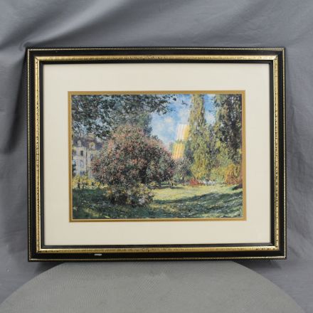 Monet, Claude The Parc Monceau Print Gold Colored Wood Frame 22.5"x18.5"