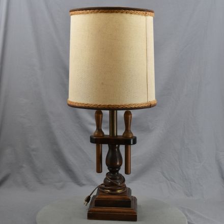 Table Lamp Medium Colored Wood Incandescent Electrical 32"