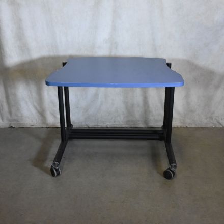 Anthro General Purpose Cart Blue Laminate 1 Shelf Swivel/Swivel with Brake Wheels 36"x28"x29.5"