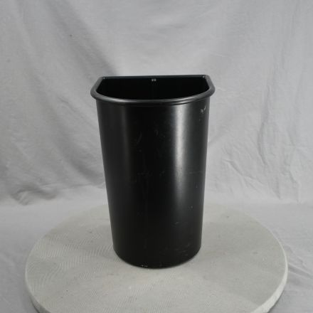 Details Wastebasket Black Plastic Stackable 8.5"x8.5"x15"
