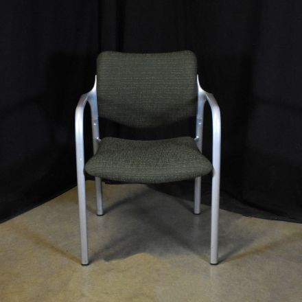 Herman Miller Conversation/Side Chair Green Fabric with Arms