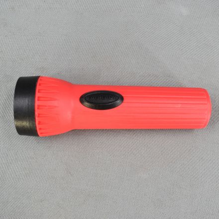 Eveready Flashlight Red Plastic Incandescent Battery
