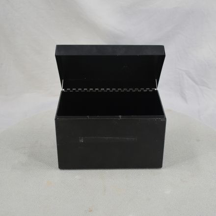 MMF Industries Box with Hinged Lid Black Metal With a Lid 8.5"x5.5"x6"