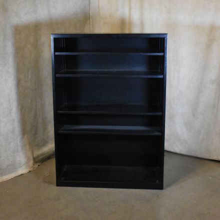 Knoll Freestanding Black Metal Closed Shelving 5 Shelves 30"x15"x51"