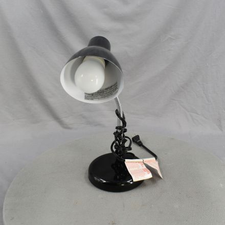 Table Lamp Black Metal Fluorescent Electrical 13 W 16"