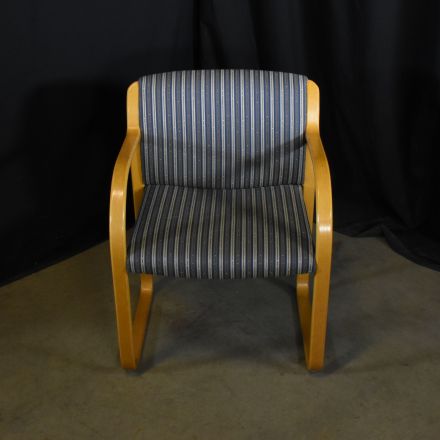 Conversation/Side Chair Blue Fabric with Arms