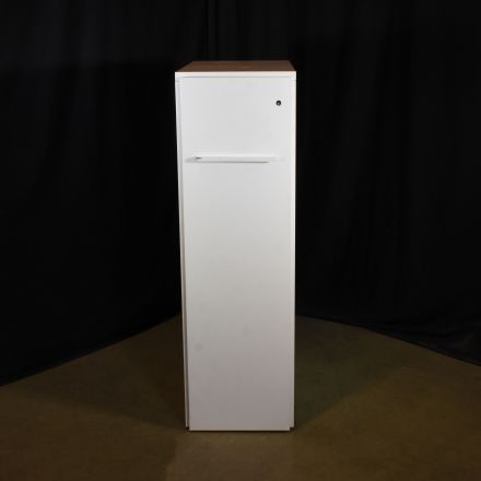 Knoll Storage Cabinet White Laminate 1 Drawer Lockable Includes Key 15"x30.5"x49"