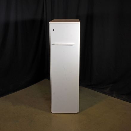 Knoll Storage Cabinet White Laminate 1 Drawer Lockable Keys not Included 15'x30.5"x49"