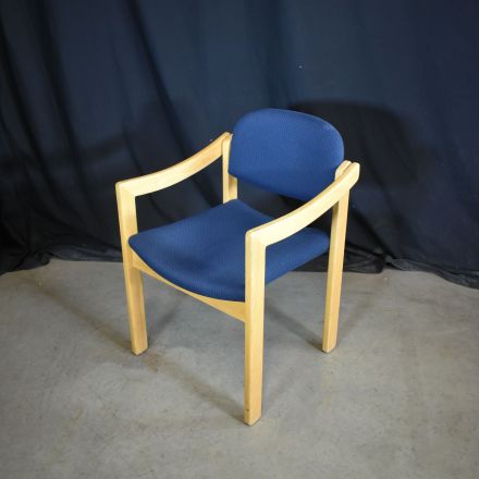 Lakeland Conversation/Side Chair Blue Fabric with Arms