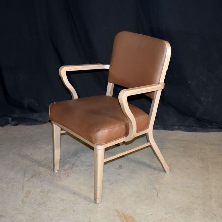 Steelcase Tanker Chair Conversation/Side Chair Brown Vinyl with Arms