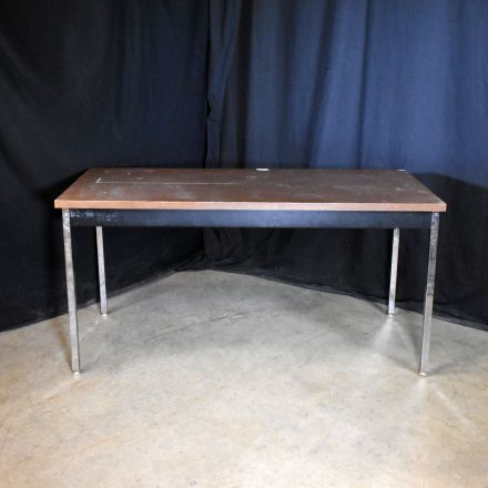 Krueger International, Inc. Folding Table Dark Wood Colored Laminate Rectangle 60"x30"