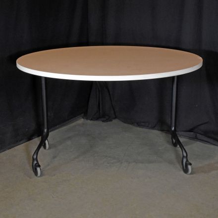 Steelcase GSCTV48C Standard Surface Light Wood Colored Laminate Oval with Wheels 48"x36"x29"