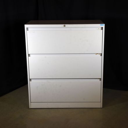 Steelcase 936361RW 4600 Dawn Metal 3 Drawer File Cabinet Lockable Includes Key 36"x18"x41.5"