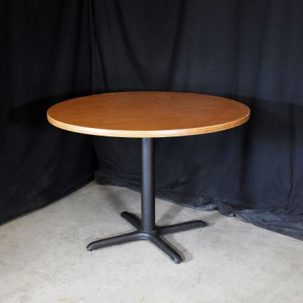 Bevis Café/Bistro Table Dark Wood Colored Laminate Round 42"x42"x29.5"