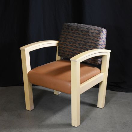Conversation/Side Chair Brown Vinyl with Arms