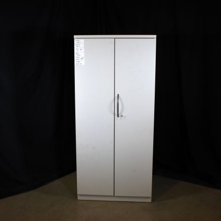 Steelcase Storage Cabinet Beige Metal 5 Shelf Cabinet Lockable Includes Key 30"x25"x65.5"